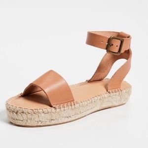Tan Soludos CADIZ Leather Espadrille Sandal